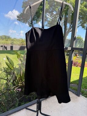 French Connection Black Spaghetti-Strap Midi Dress